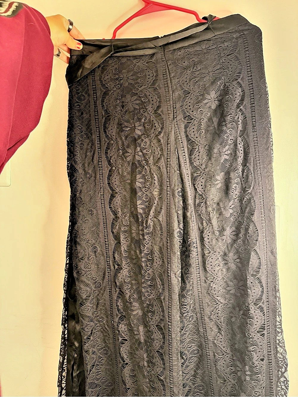 philosophy Black Lace Pants with Slits. - Picture 5 of 5
